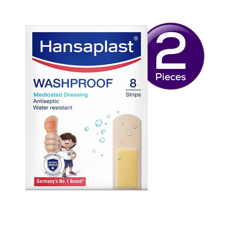 Hansaplast Washproof Medicated Band Aid 8 Combo