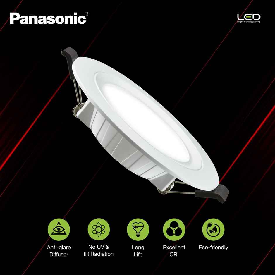 Panasonic 9W Slim Concealed Downlight,Warm White - 3000K