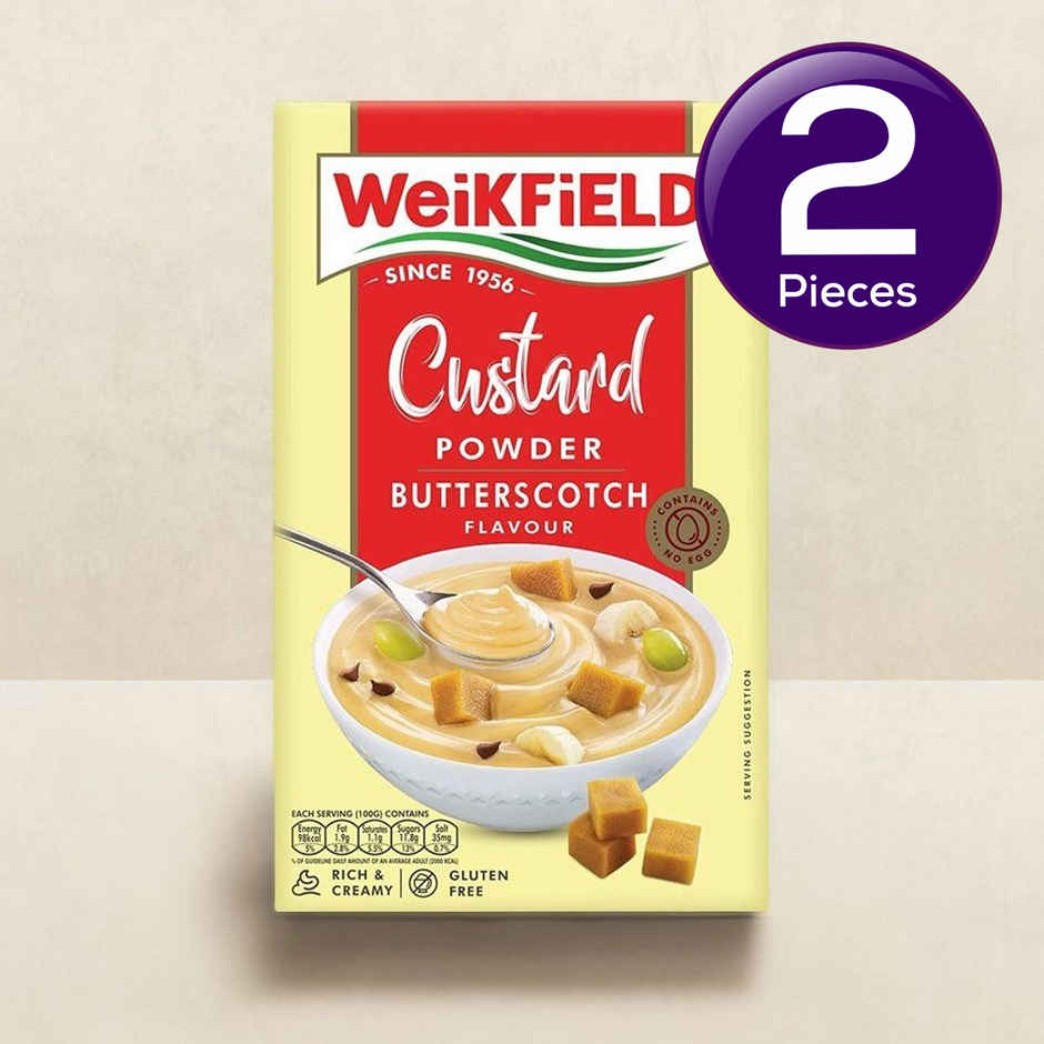 Weikfield Custard Powder Butterscotch Flavoured Carton Combo