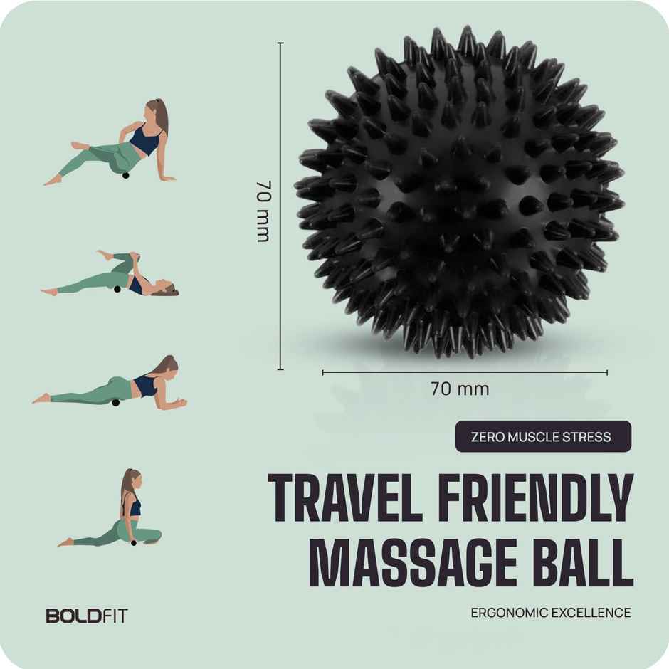 Boldfit Spike Massage Ball For Physiotherapy Spike Ball High Density Massage Roller