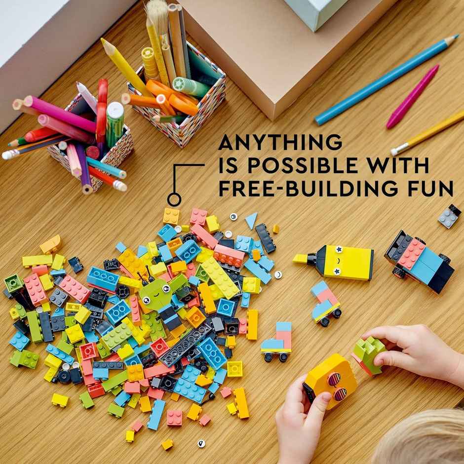 Lego Classic Creative Neon Fun Building Toy Set (333 Pieces)