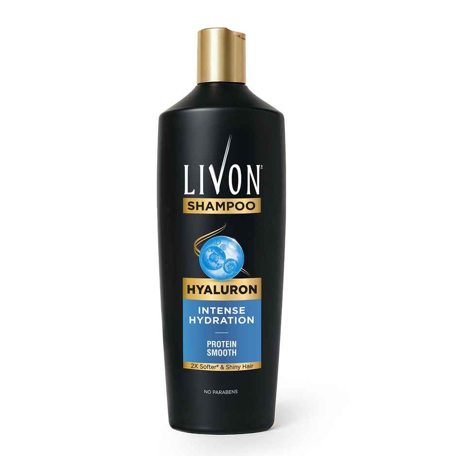 Livon Hyaluron Shampoo for Women & Men | Hydrates Dry & Dull Hair | 2x Soft & Shiny Hair |340ml