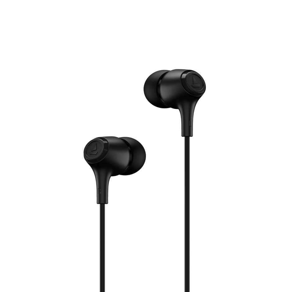 boAt Bassheads 95 Wired Earphones,10Mm Drivers,Signature Sound,in-Line Microphone,Integrated Controls,Snug Fit,Lightweight,120Cm Cable & 3.5Mm Jack - Active Black