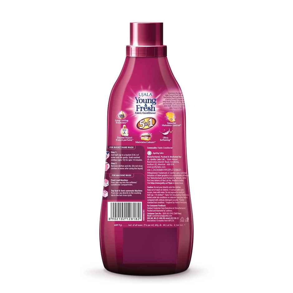 Ujala Young & Fresh Aura Fabric Conditioner with French Perfume for Lasting Freshness