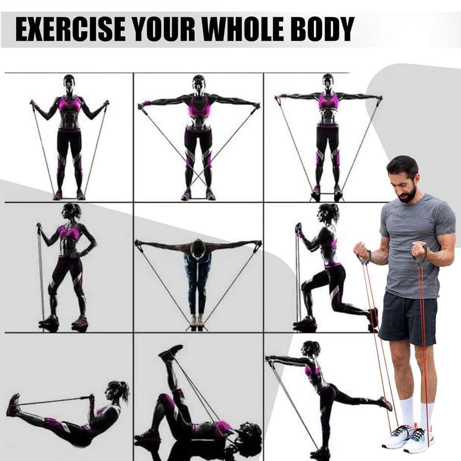 Mayor Double Toning Tube Exercise & Stretching Pulling Rope For Men And Women