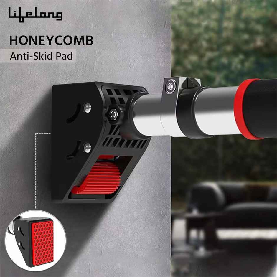 Lifelong Pull-Up Bar For Home|Adjustable|75Cm To 92Cm Width|Wall Mounted|Capacity 200Kgs