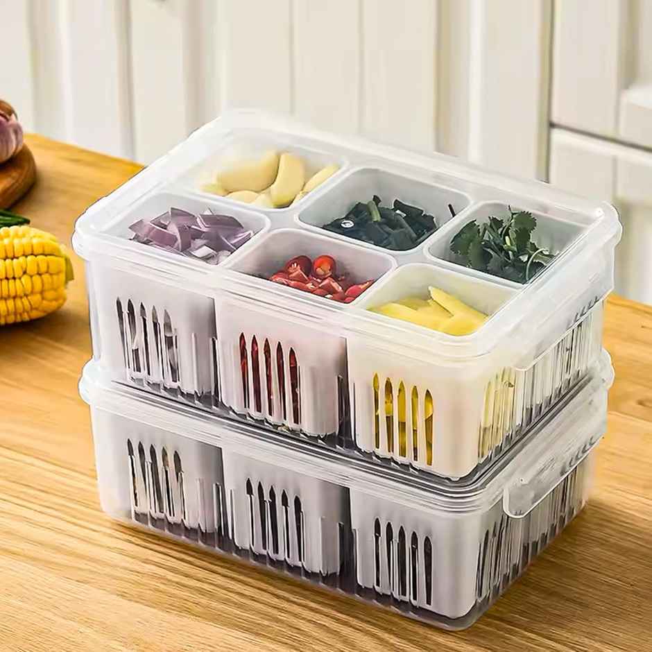 Stackable Freezer Storage Box Tex-Ro Plastic- Airtight- Stackable- Lockable White Storage Box for ...