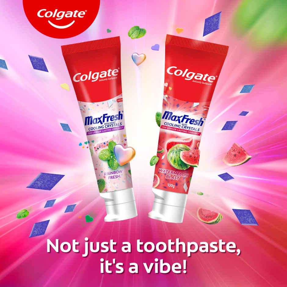 Colgate MaxFresh Watermelon Blast Gel Toothpaste with Cooling Crystals, Ultrafreeze Technology