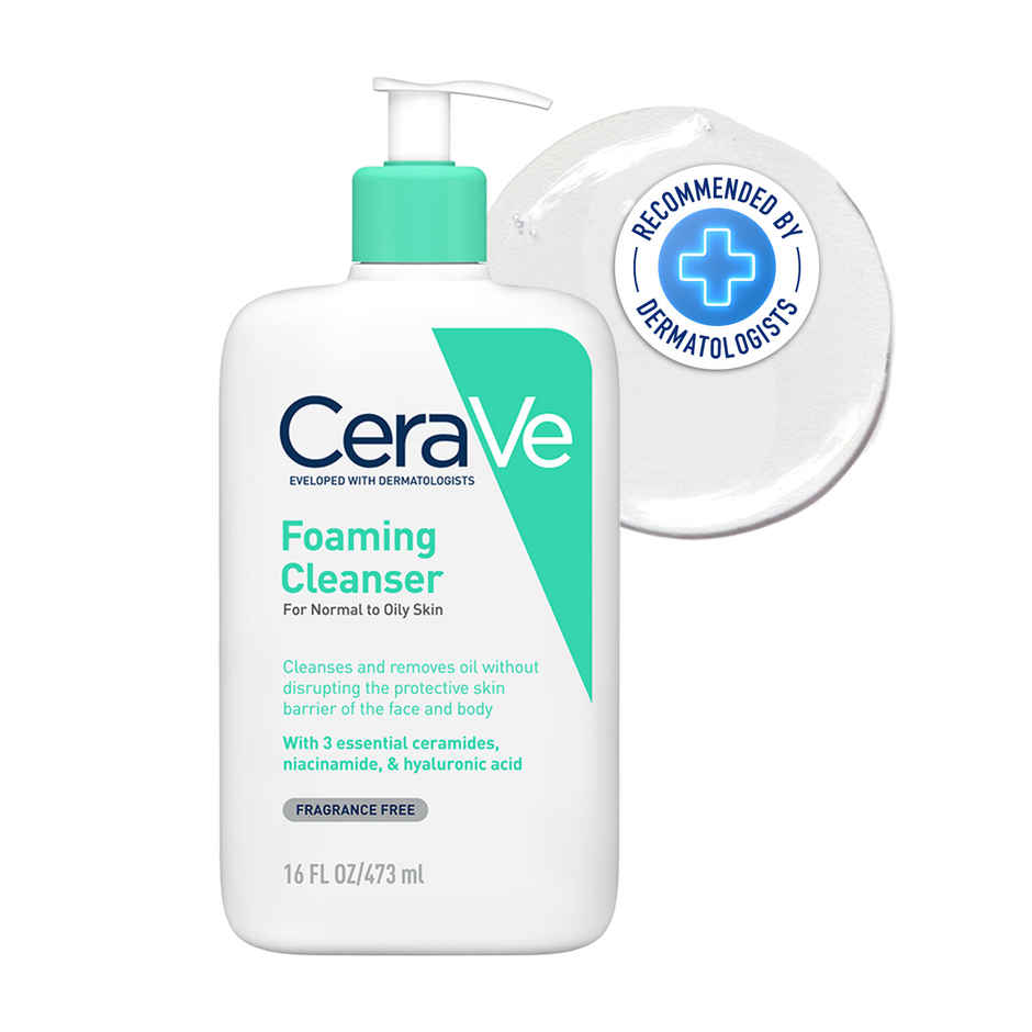 CeraVe Foaming Cleanser Face Wash For Oily Skin With Ceramides, Dermatologist Recommended