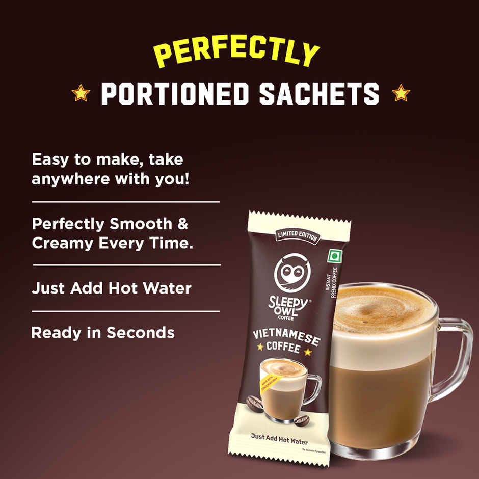Sleepy Owl Vietnamese Medium Roast Coffee Premix Sachets