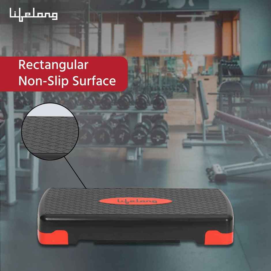 Lifelong Stepper for Exercise | Max 200 kg Capacity | Black & Red