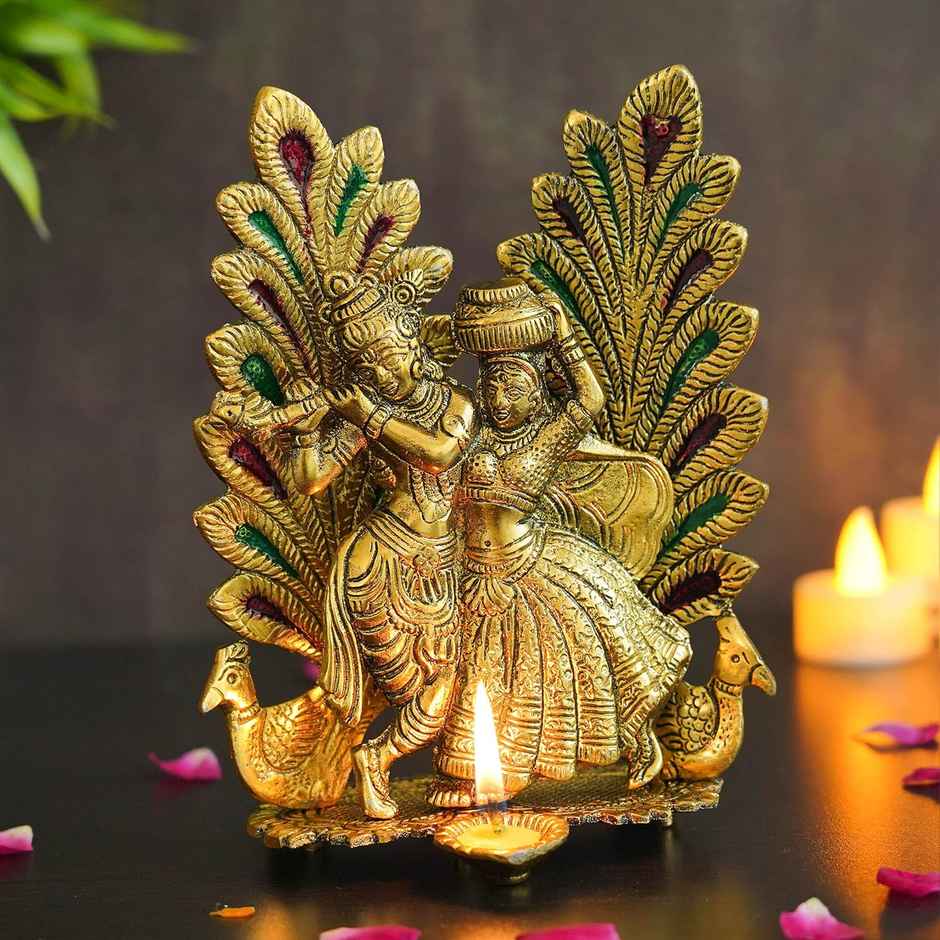 Tied Ribbons Radha & Krishna Idol Statue Showpiece (20.3 Cm)
