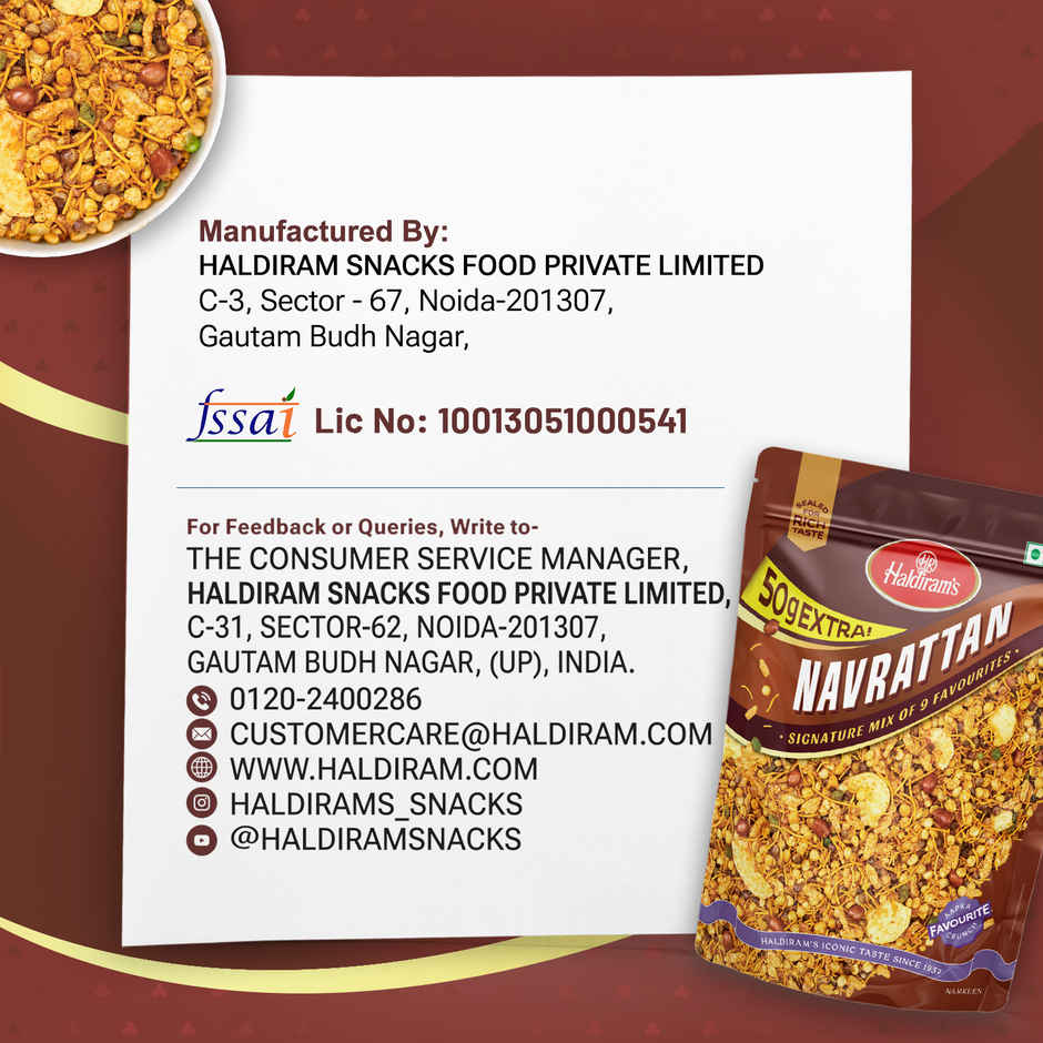 Haldiram's Navrattan | Crunchy Savory Snack
