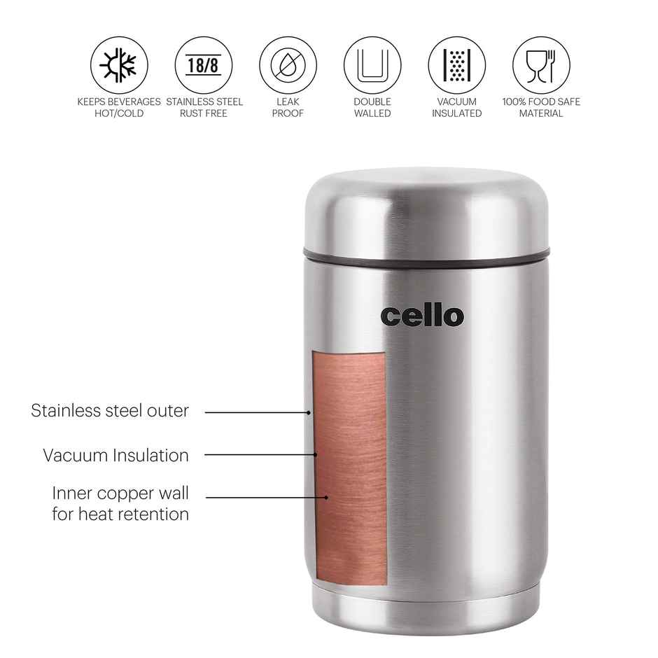Cello Duro Tuff Steel Flask | 600 ml | Assorted