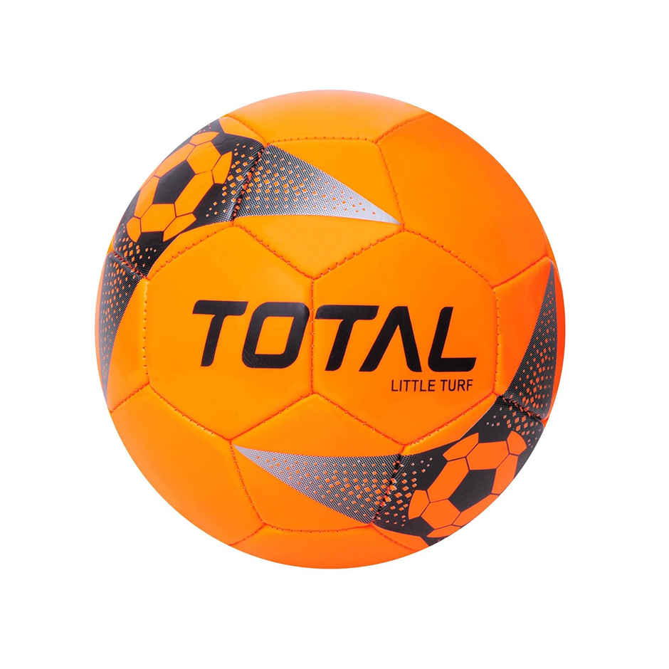 Total Little Turf Football | 32 Panels Rubberized Soccer Ball for Training & Matches Orange Size 3