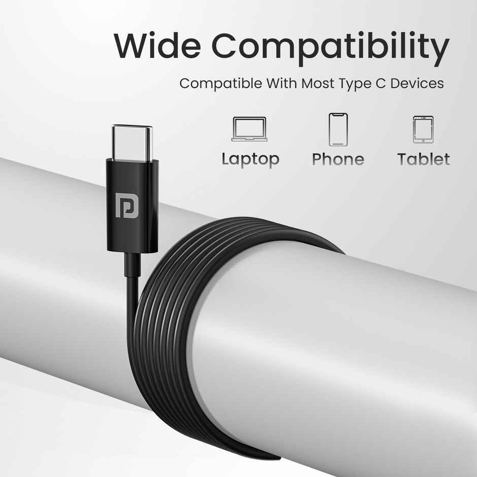 Portronics Conch Theta C in Ear Type C Wired Earphones with in Line HD Mic, Powerful Audio(Black)