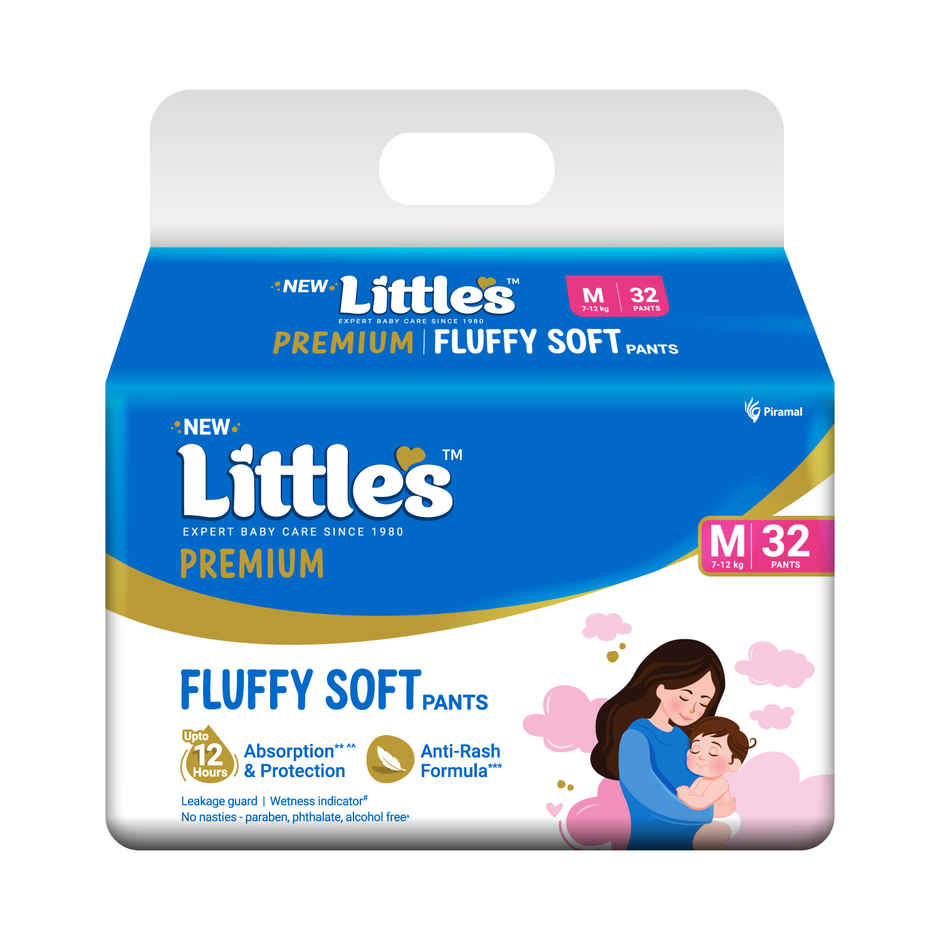 Littles Expert Baby Care Comfy Baby Diapers | Pant Style | M | 32 pcs