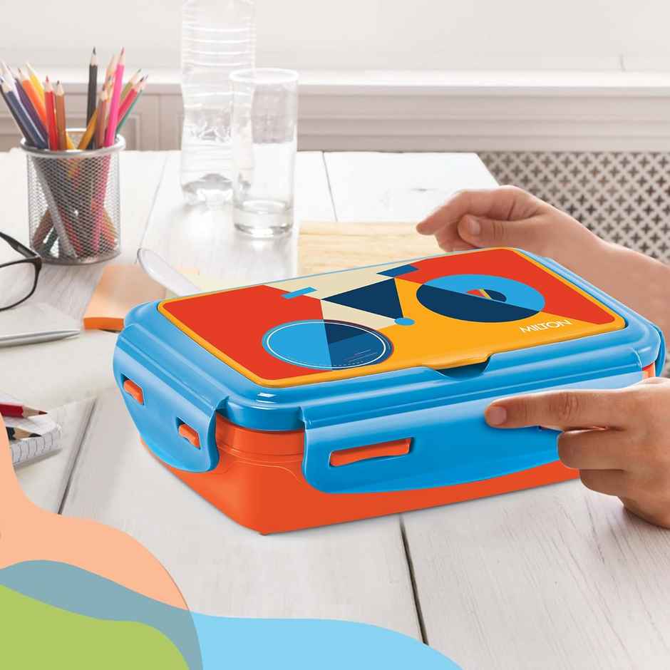 Milton Flavour Small Inner Stainless Steel Tiffin Box | 400 ml | Orange