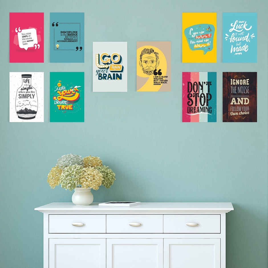 Paper Plane Design Wall Posters For Office Decor | Set of 10 | Size | 12 Inch x 18 Inch | D7