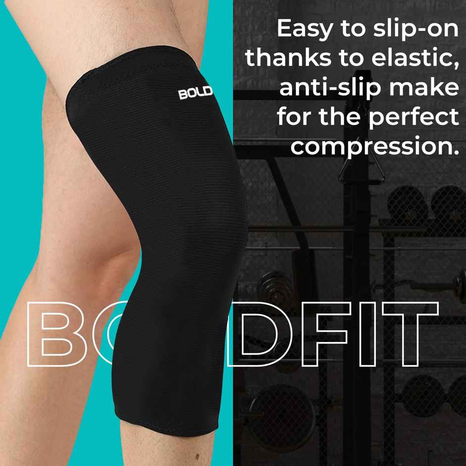 Boldfit Knee Caps For Women & Men Black Large