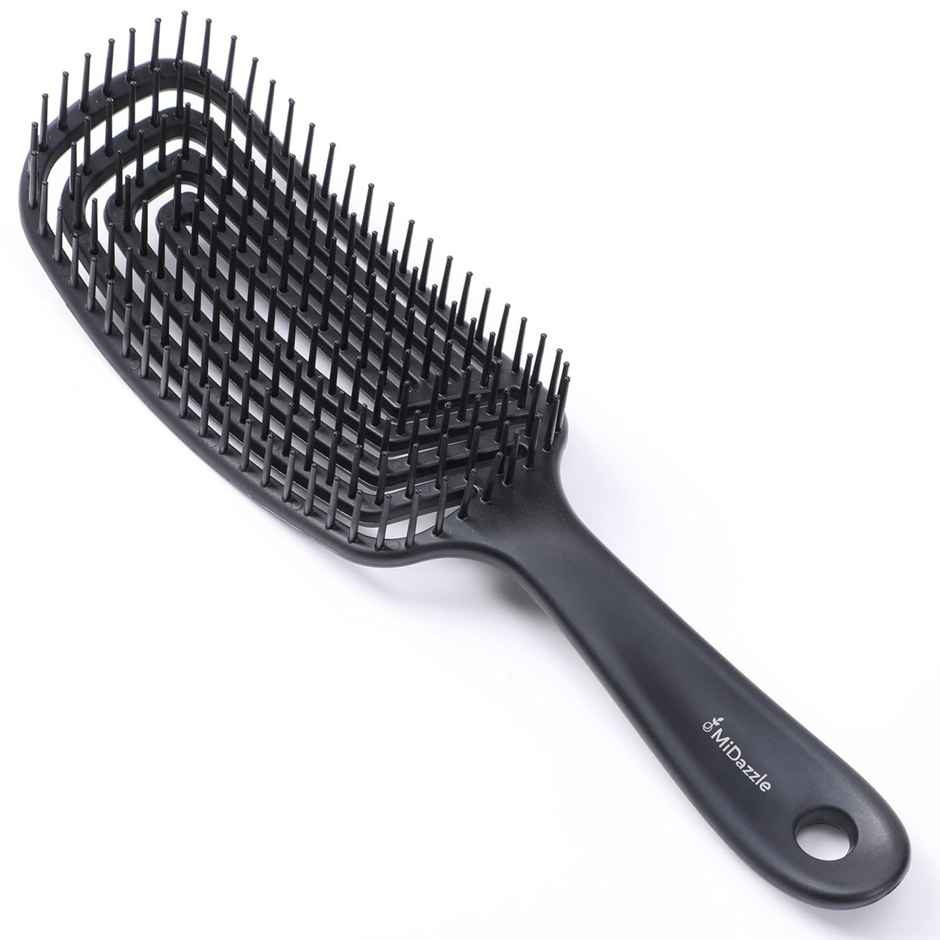Midazzle Premium Gradient Black 3D Hair Brush |MIHB0015
