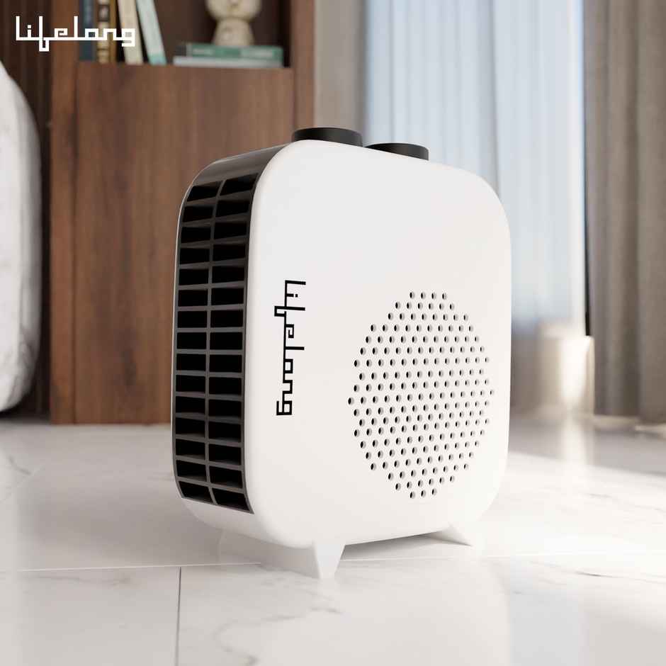 Lifelong LLFH922A Infinia Plus 2kW Fan Heater|Blower, 2 Heat Settings, Adjustable Thermostat - White