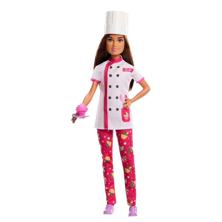 Barbie Doll & Accessories | Pastry Chef Doll with Hat & Cake Slice