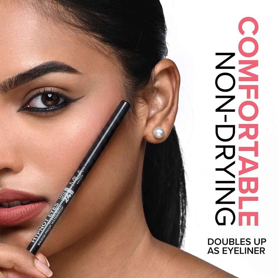 Mila Beaute Hypnot Eyes Kajal Waterproof & Smudgeproof 24Hr Longwear - Black