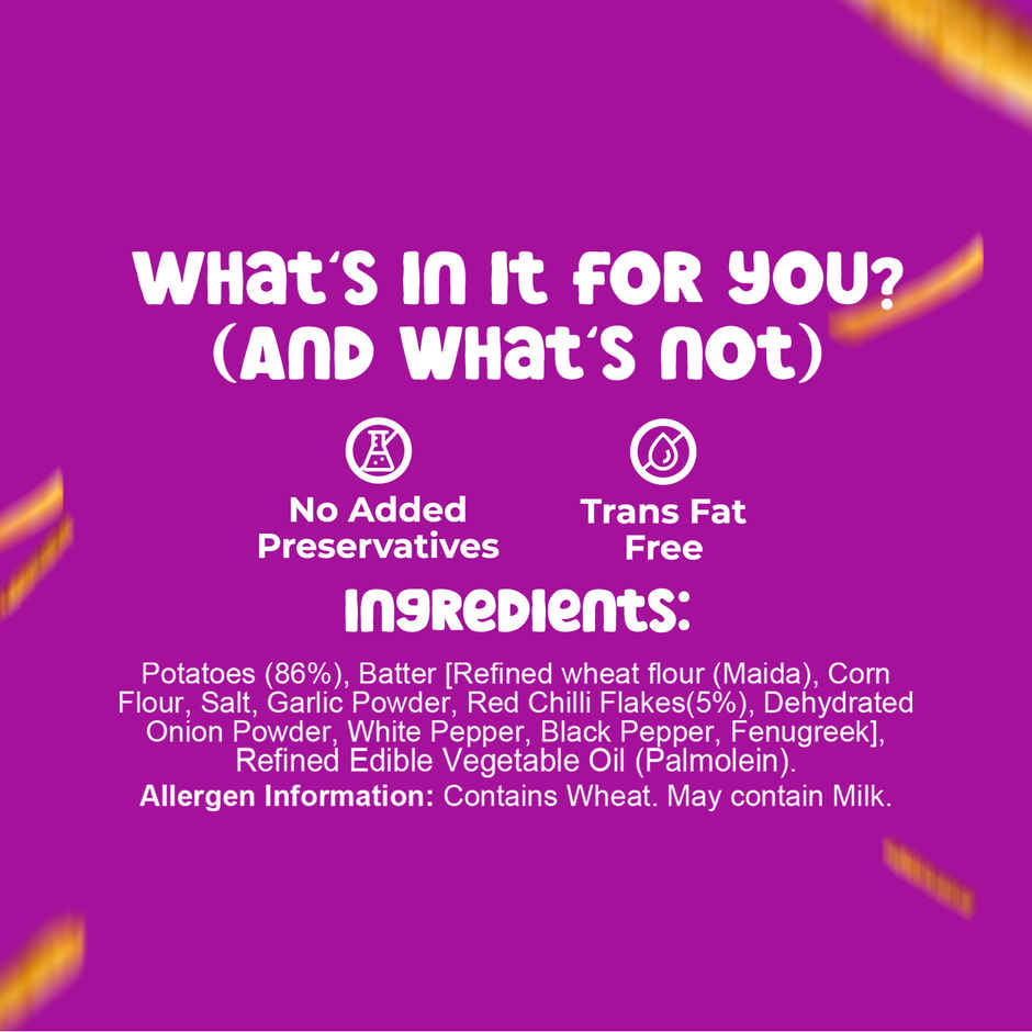 HyFun Flavory Fries | Chilli & Herbs, Air Fryer Friendly | Frozen