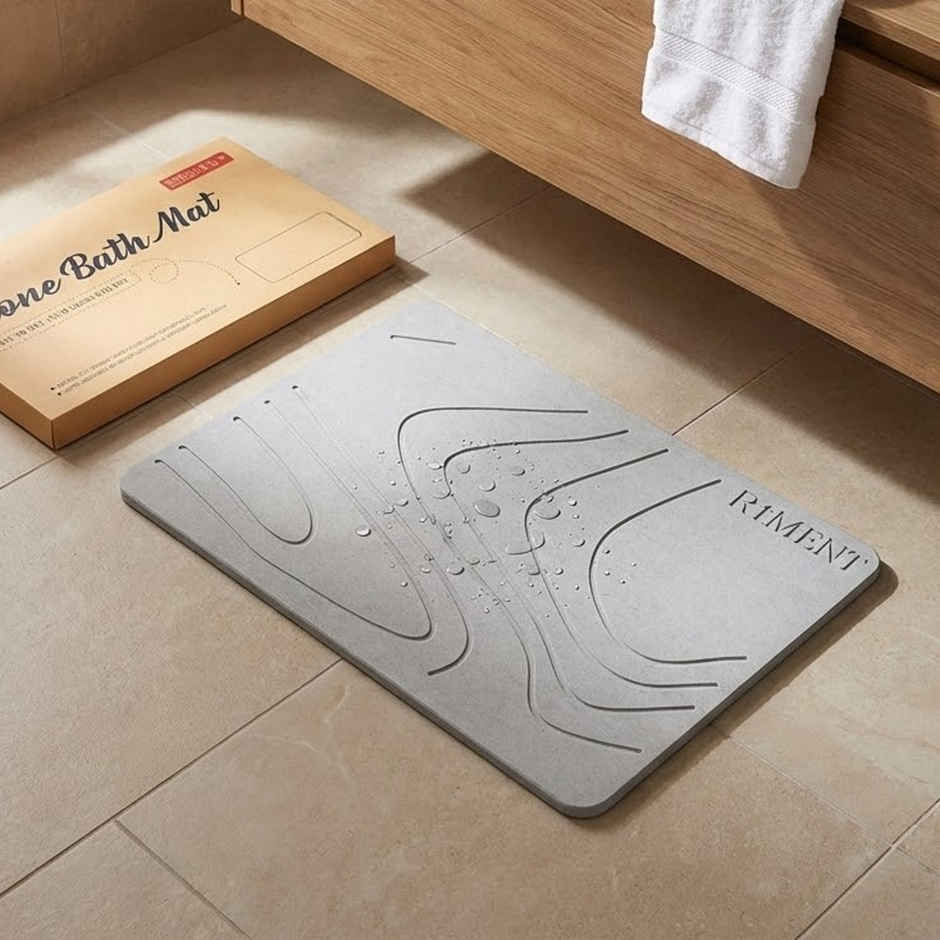 The Artment Non-Slip Super Absorbent Diatomaceous Earth Stone Bath Mat For Home Decor