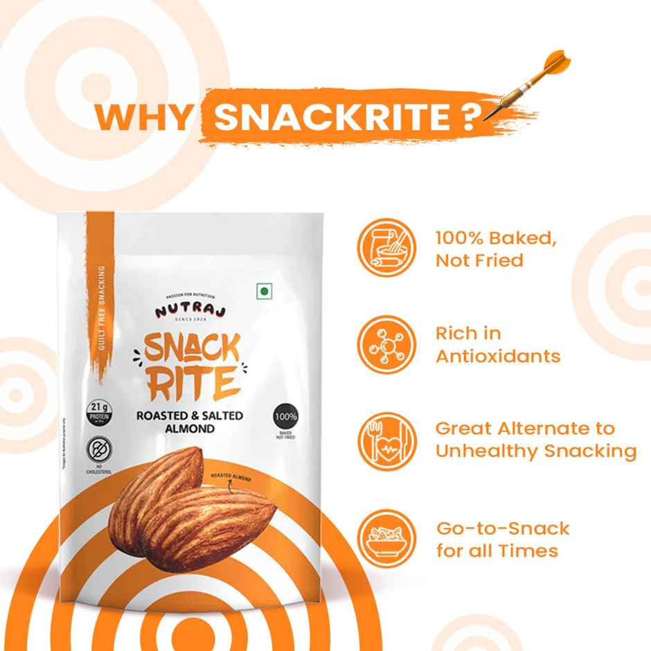 Nutraj Snackrite Roasted & Salted Almond/Badam