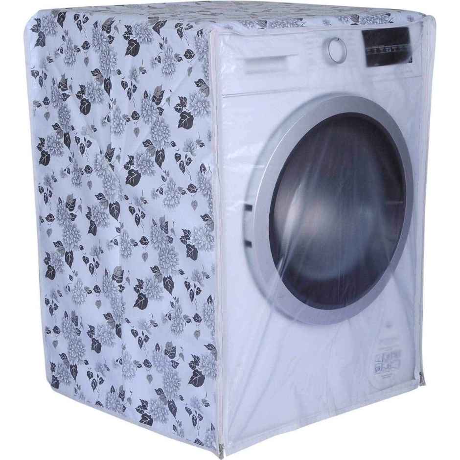 Daluci Front Load Washing Machine Cover For Lg - 6.5-8 kg | Half White and Grey | 63 x 63 x 81 cm