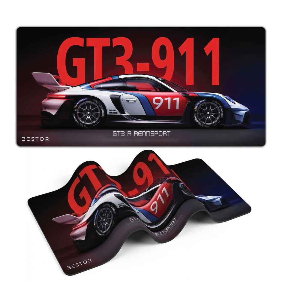 Bestor Car Racing Printed Gaming Mouse Pad | Non Slip Base