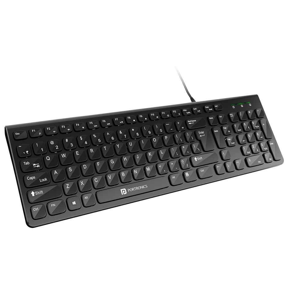 Portronics Ki-Pad 2, Wired Keyboard - Black