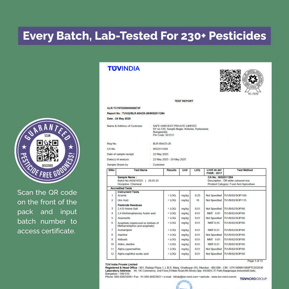 Safe Harvest Pesticide-Free Goodness Mung Dal | Natural And Delicious | No Artificial Flavors
