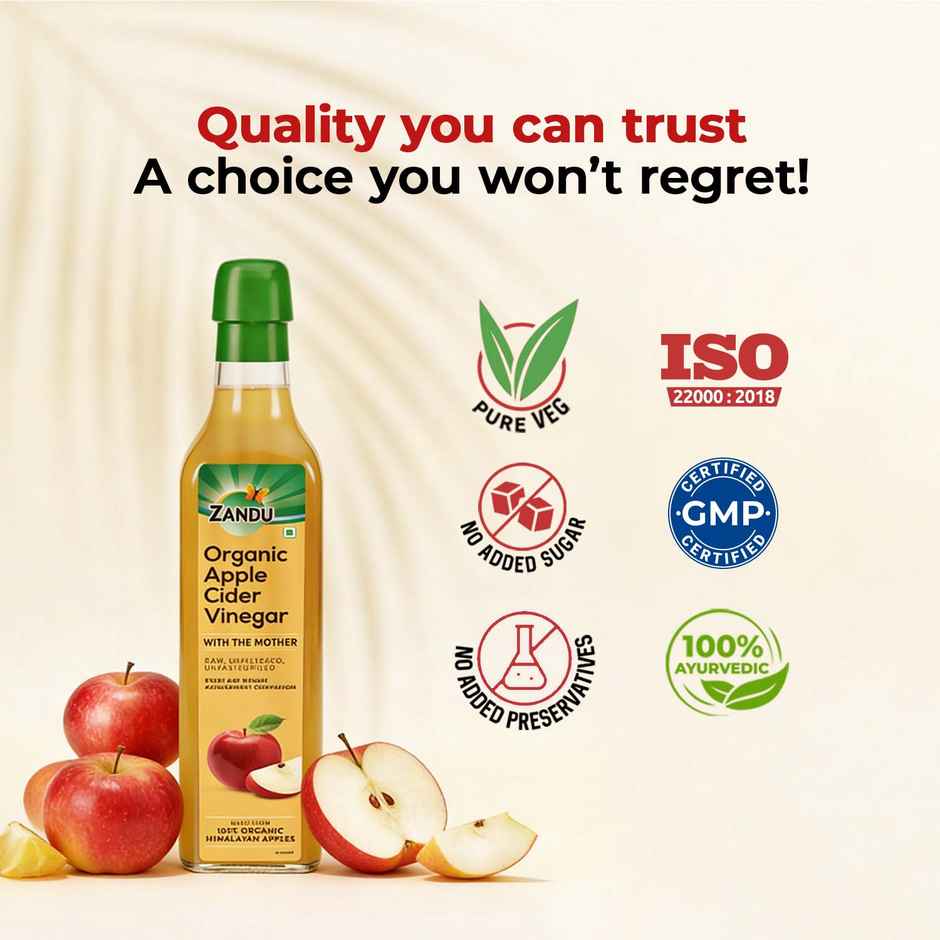 Zandu Organic Apple Cider Vinegar | Supports Healthy Weight