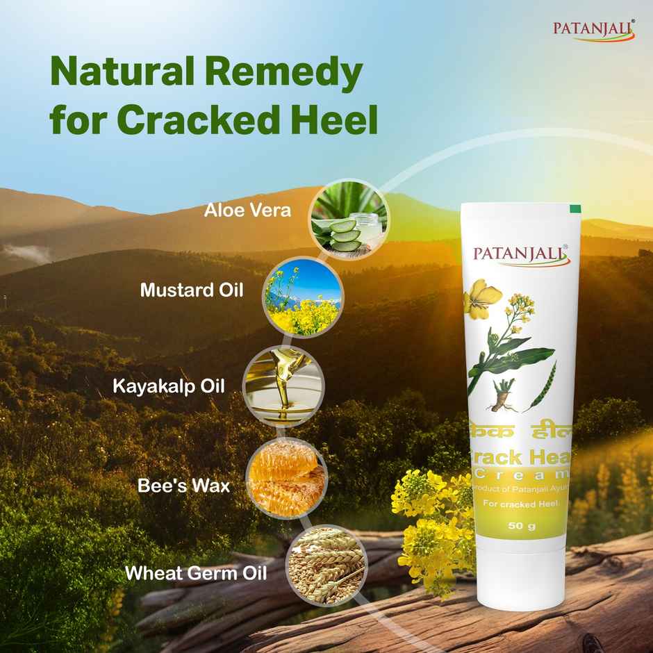 Patanjali Crack Heal Repair Cream - Dry Cracked Heels, Moisturising Care