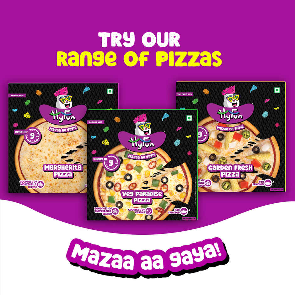 HyFun Tandoori Paneer Pizza, Cheesy Snack | Frozen