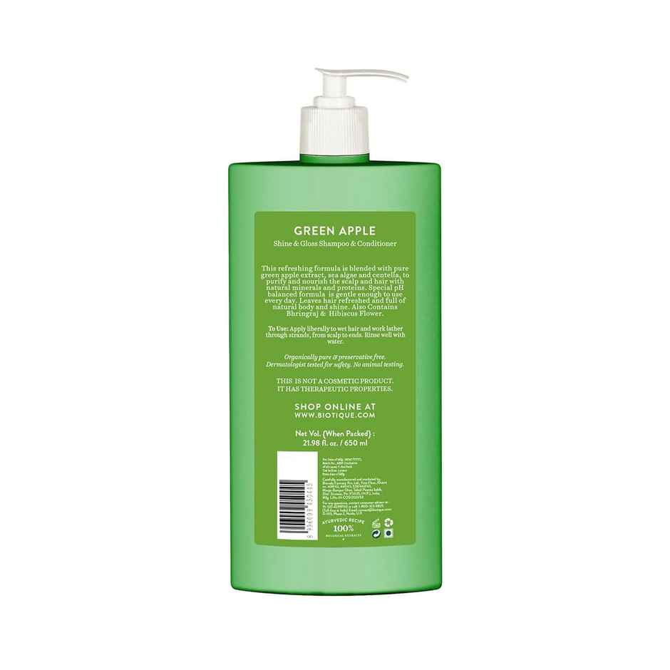 Biotique Green Apple Shine & Gloss Shampoo With Conditioner