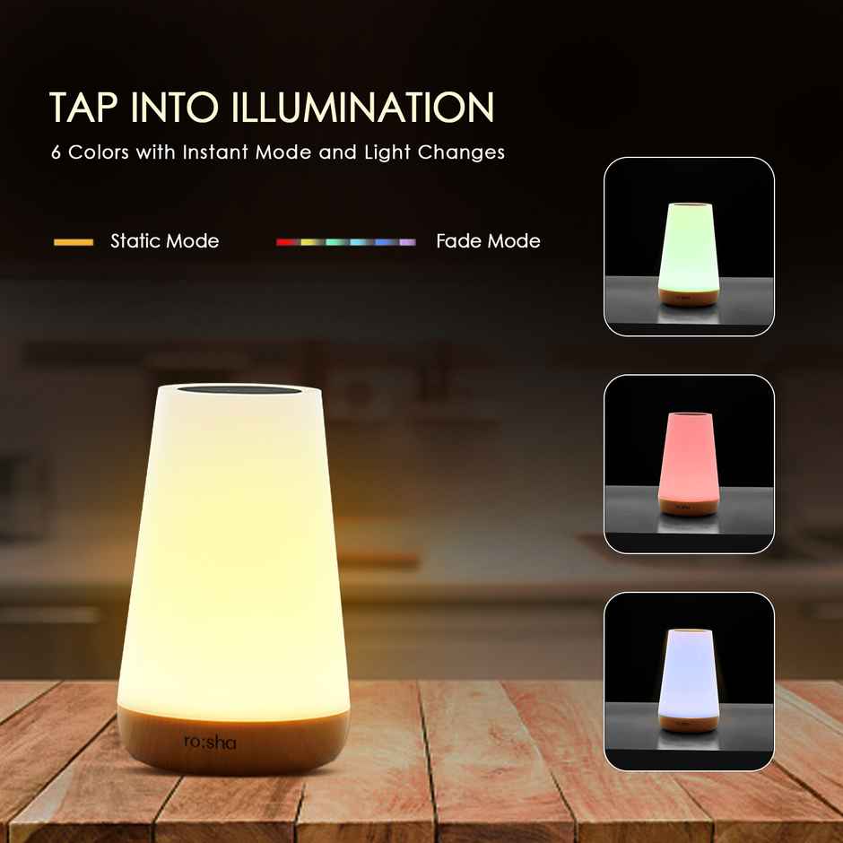 Rosha Halo Wireless Plastic LED Table Lamps With Cozy Warm Lighting