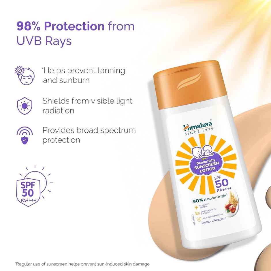 Himalaya Gentle Baby Sunscreen Lotion | SPF 50 PA++++