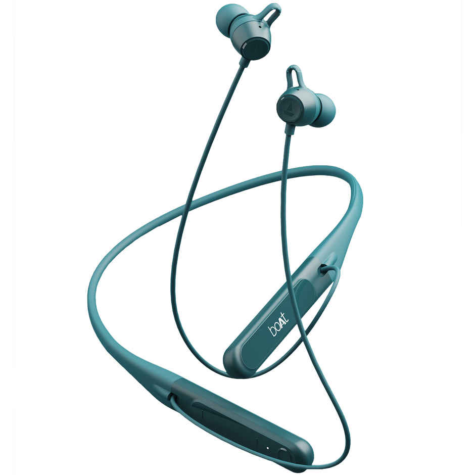 boAt Rockerz 255 Touch BT Neckband w/ 30H Playtime, Full Touch Controls & Spatial Audio (Teal Green)