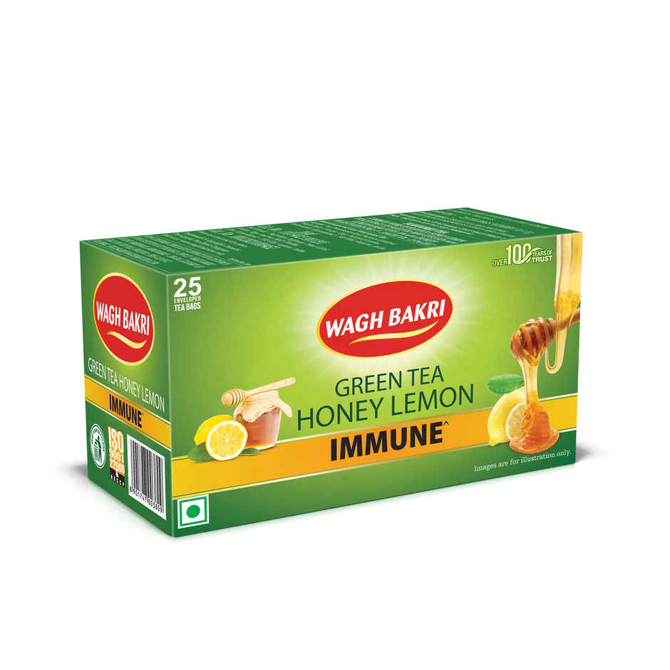 Wagh Bakri Honey and Lemon Green Tea Bags