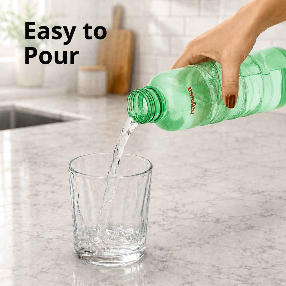 Nayasa Revello Plastic Water Bottle 1000 ml BPA Free Fridge Bottle | Green