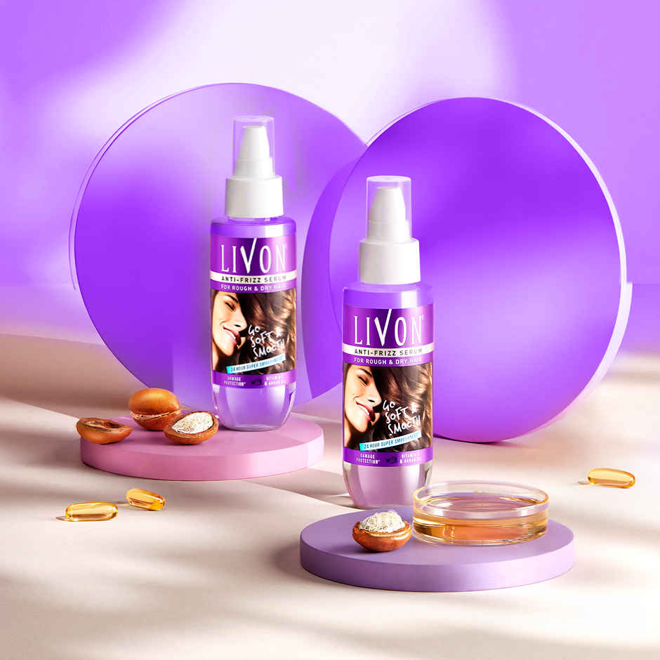 Livon Serum For Dry & Rough Hair For 24 Hour Frizz-Free Smoothness