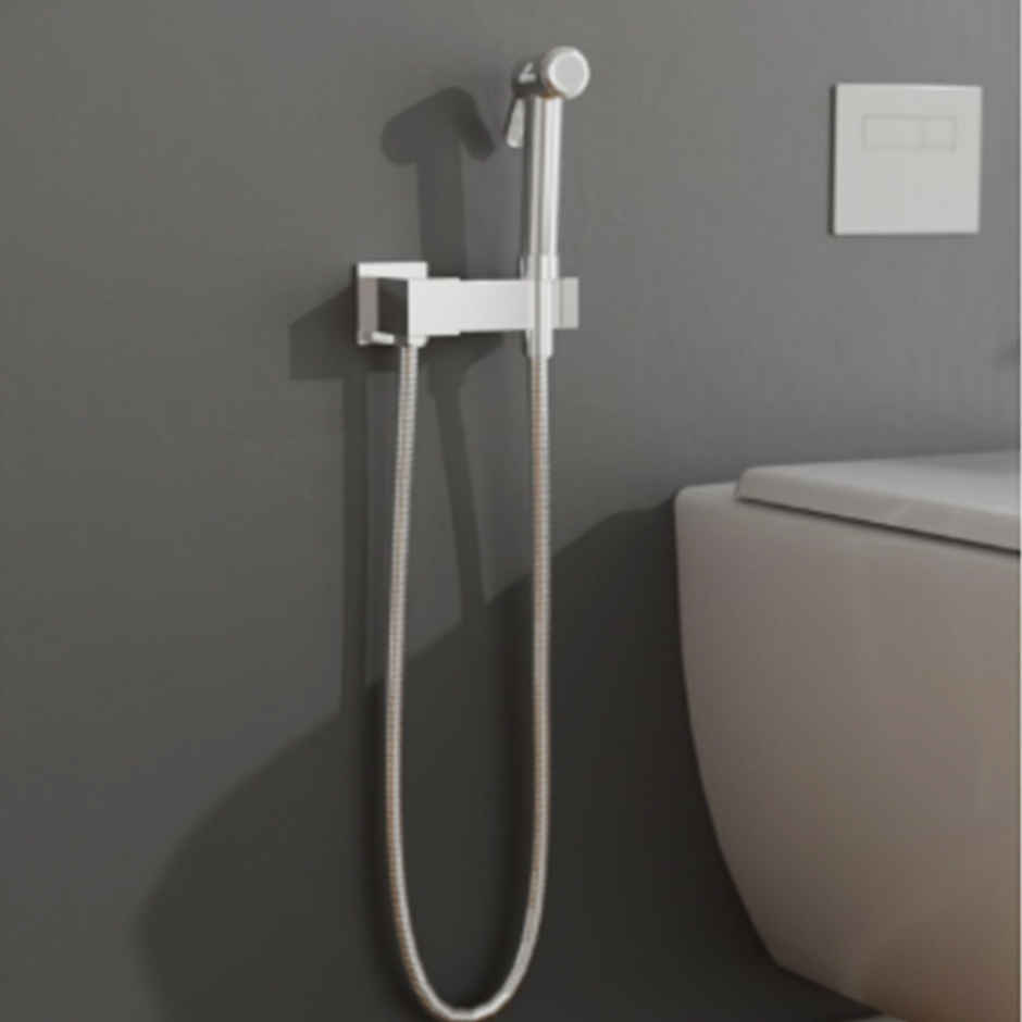Agmeco ABS Health Faucet Conti with 1 mtr. SS-CP Tube and ABS Chrome Plated Wall Mounting Bracket