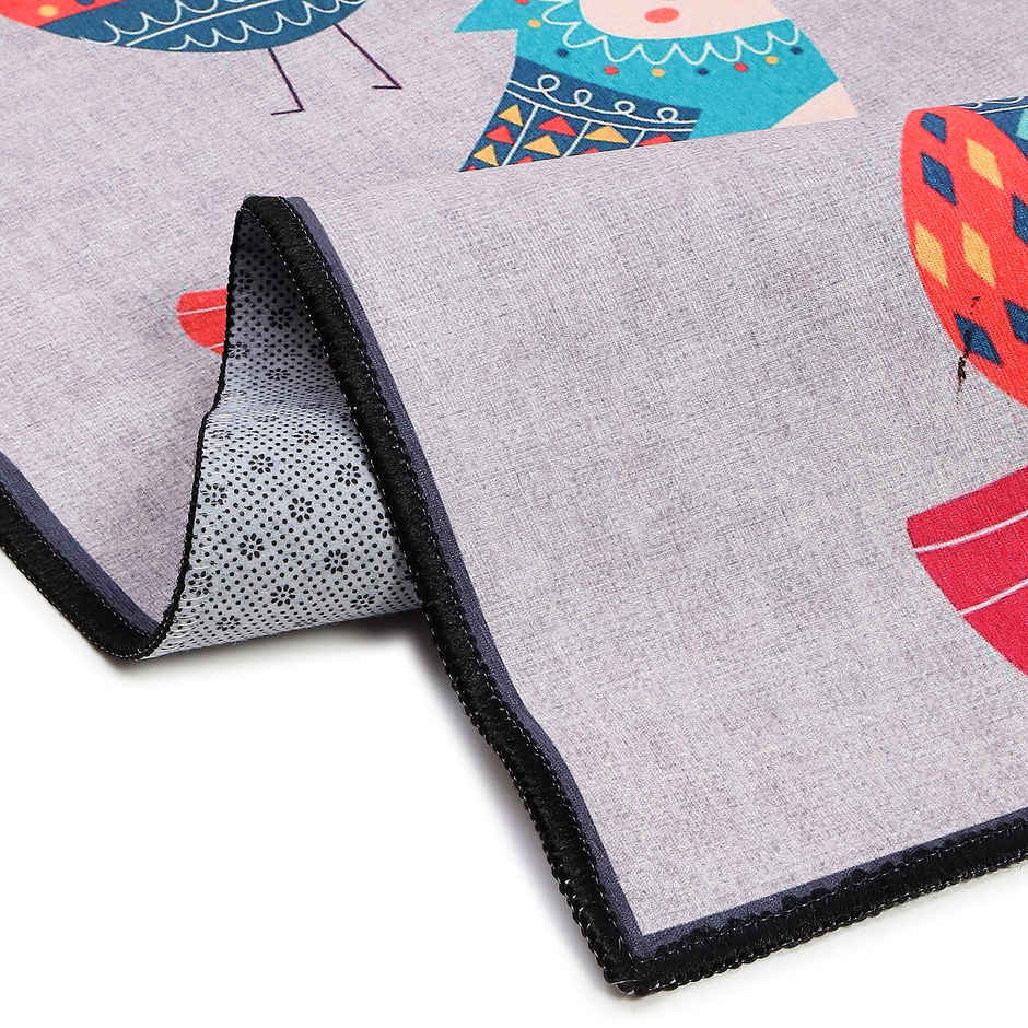 Status Ice Velvet Floor Runner | Birds | 2 ft x 4 ft