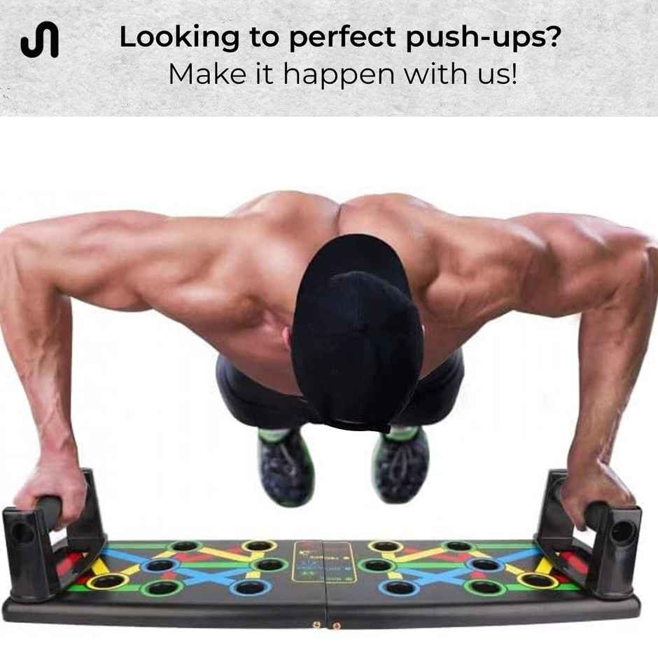Boldfit Bodyband Pushup Board For Men Push Up Board Fitness Equipment Black