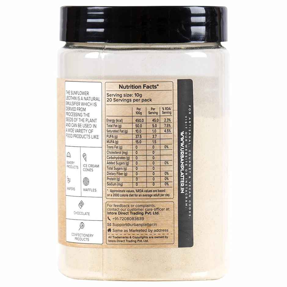 Urban Platter Sunflower Lecithin Powder | Emulsifierthickenerstabilisernatural Food Additive