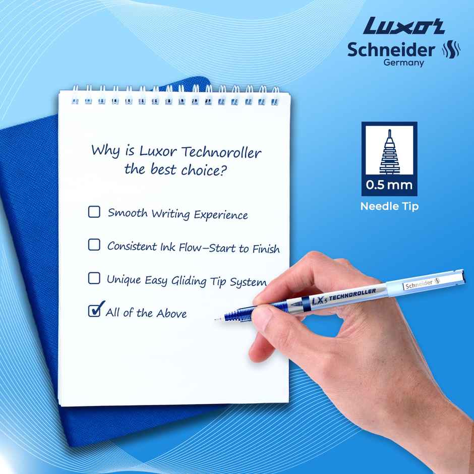 Schneider By Luxor LX 811 Technoroller | Roller Ball Pen | Blue